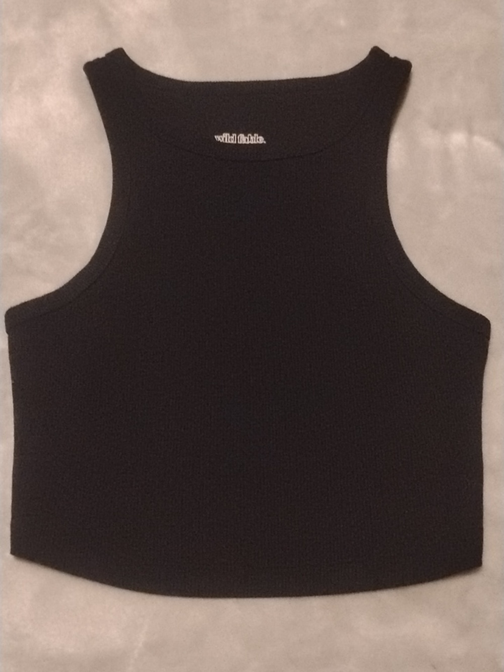 wild fable Black Ribbed Cropped Tank